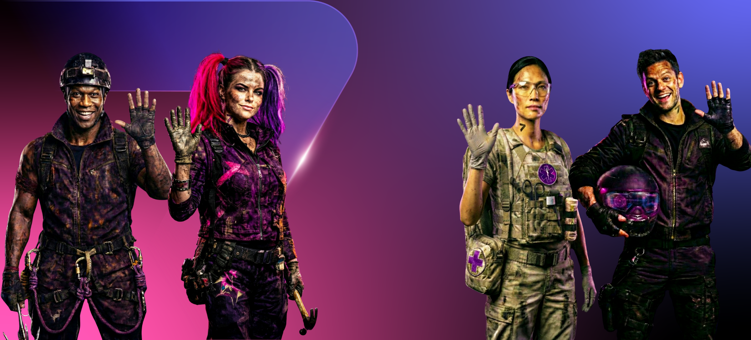 The Growth Quadrant Characters Waving